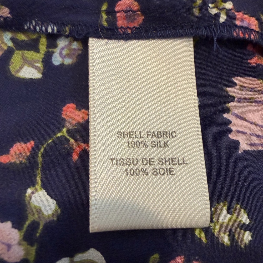 Rebecca Taylor 100% Silk Floral Blouse Size 2 - Picture 3 of 5